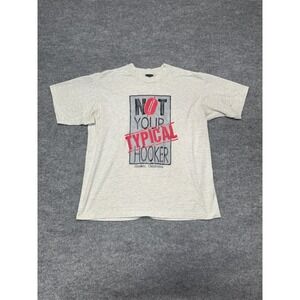 Vintage Screen Stars Best Hooker Oklahoma Graphic T-Shirt XL Grey Made in USA